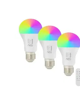 Žiarovky  NEO LITE SMART sada 3x žárovka LED E27 11W RGB+CCT, stmívatelná, Wi-Fi, Beacon, DO, TUYA 07733CDO
