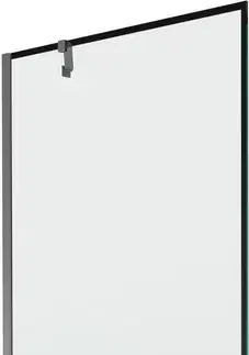 Sprchové dvere MEXEN/S - Next vaňová zástena FIX 90 x 150, čierna vzor, grafit metal 895-090-000-00-70-95