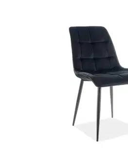 Jedálenské zostavy Jedálenská stolička CHIC VELVET Signal