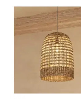 Svietidlá Atmosphera - Luster na lanku SAND 1xE27/40W/230V ratan/vodný hyacint 190639