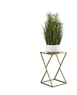 Stojany na kvetiny HowHomely Stojan na kvety LOFT 40x23,5 cm zlatá 10-1623-40-zloty