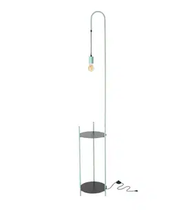 Stojacie lampy Čierno-zelená stojaca lampa Walk