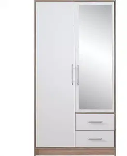 Šatníkové skrine Skriňa Smart SRl3 100 cm dub sonoma/biela