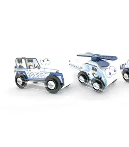 Vláčiky a autíčka Hape Policajné vozidlá v tube J’ADORE
