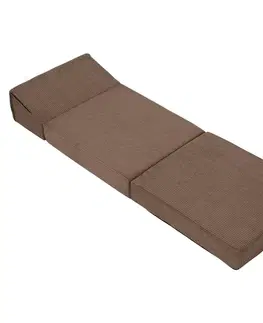 Matrace KONDELA Malen skladací matrac / kreslo svetlohnedá
