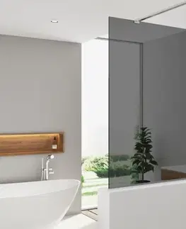 Sprchové dvere Sprchová zástena SAT Walk-in 100x100 cm na zníženú priečku chróm SATBWIS100KSPR SATBWIS100KSPR