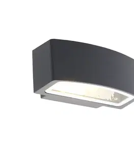 Vonkajšie nástenné svietidlá Moderná vonkajšia nástenná lampa grafit 14,3 cm IP44 - Latina