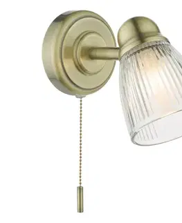 Svietidlá Där Lighting Där Lighting CED0775 - Kúpeľňové nástenné svietidlo CEDRIC 1xG9/25W/230V IP44, mosadzné prevedenie CED0775