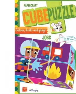 Pre deti a mládež - ostatné Povolania - Papierové puzzle kocky