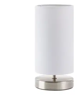 Lampy Brilliant - Stolná lampa CLARIE 1xE14/40W/230V matný chróm/biela 13247/05