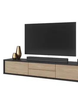 TV stolíky LANNY TV stolík 39, antracit / dub