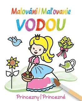 Nalepovačky, vystrihovačky, skladačky Malování vodou / Maľovanie -BO-Princezny / Princezné (CZ/SK vydanie)