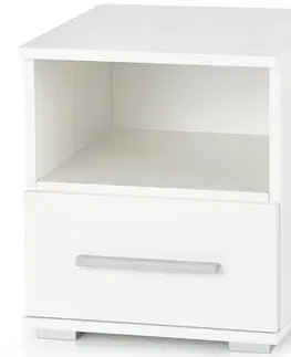 Nočné stolíky HALMAR Lima SN1 nočný stolík biely lesk