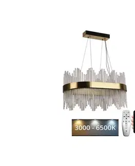 Svietidlá  LED Stmievateľný krištáľový luster na lanku LED/70W/230V + diaľkové ovládanie J6315/C