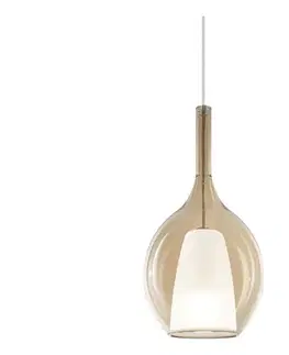 Svietidlá Ideal Lux - Závesný luster na lanku KALIQUE 1xE27/42W/230V pr. 18 cm dymovo-béžová 360003