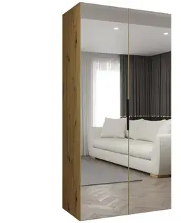 Šatníkové skrine Skriňa Marbella III 100 artisan čierna