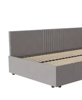 Postele Dolmar Posteľ s výklopným roštom ELEN | sivá 120 x 200 cm