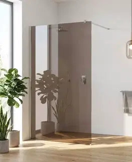 Sprchové dvere REA/S - Sprchová zástena Flexi Brown / Chrome 100 KPL-K99072