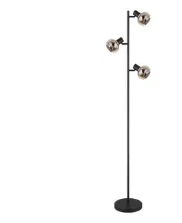 Lampy Globo 54309SB - Stojacia lampa TOKKI 3xE14/40W/230V čierna 54309SB