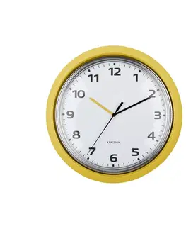 Hodiny Karlsson 6006YE dizajnové nástenné hodiny žltá, pr. 34 cm