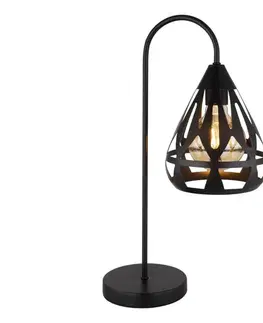 Lampy Globo 15889T - Stolná lampa HASSAN 1xE27/40W/230V 15889T