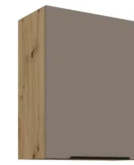 Kuchynské horné skrinky KONDELA Frisbo 60 G-72 1F horná kuchynská skrinka sandgrau / dub artisan