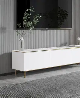 TV stolíky TV stolík Imaj - Marble, White