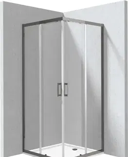 Sprchovacie kúty DEANTE - Funkia Evo štvorcový sprchovací kút s vaničkou, štvorcový, 90x90 cm KYCPD099P