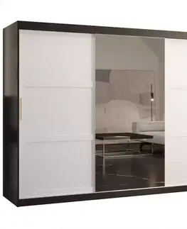 Šatníkové skrine Skriňa Amiro 2 250 čierny/biely