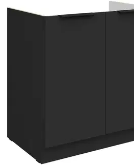 Kuchynské skrinky stojace Kuchynská skrinka Aria-Bl/Bl Anti Fingerprint 80zl 2f Bb