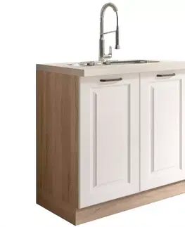 Kuchynské skrinky stojace Kuchynská skrinka Smart 12D Sonoma/biely Mat