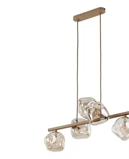 Svietidlá  Luster na lanku LAVA 5xG9/8W/230V béžová/dymová béžová 11111