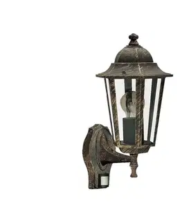 Záhradné lampy Rabalux 8218 - Vonkajšie nástenné svietidlo so senzorom VELENCE 1xE27/60W/230V 8218
