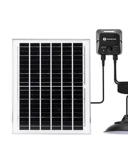 LED osvetlenie  B.V.  - LED solárny luster 2×LED/70 W/12 V 12 000 mAh 6500 K, priemer 23,5 cm + diaľkové ovládanie B1020135T