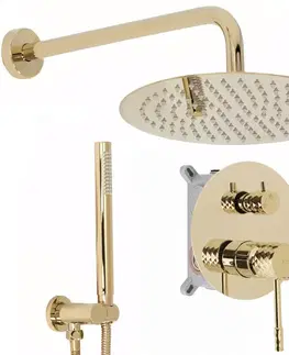 Sprchy a sprchové panely REA - Podomietková sprchová sada Lungo Diamond Gold+ BOX REA-P6964