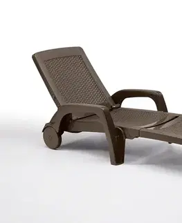 Terasový nábytok Záhradné ležadlo  Miami hnedé