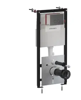 Záchody OMNIRES - Set: STRONGFRAME podomietkový rám ECO + STEEL-R45 nerez tlačidlo, antracit brúsený STFWCECO1R45-RAT