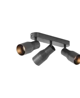 Bodove svetla Zaoblené stropné bodové svetlo tmavosivé GU10 50 mm 3-svetlo - Stanley