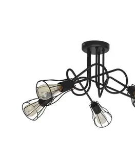 Svietidlá  Prisadený luster OXFORD 5xE27/15W/230V W-2016/5K BK/H