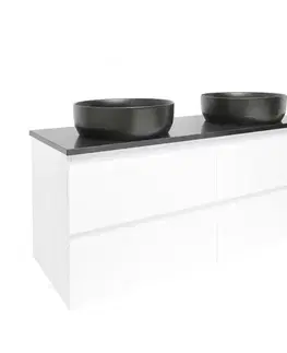 Kúpeľňový nábytok Kúpeľňová skrinka s krycou doskou SAT B-Way 119x50x45 cm biela lesk BWAY2120WTK BWAY2120WTK