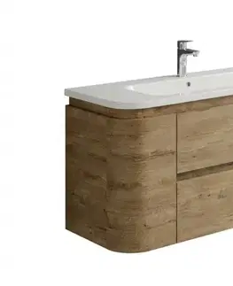Kúpeľňový nábytok Kúpeľňová skrinka s umývadlom Naturel Shelley 119x50x45 cm dub mat SHELLEY120OAK SHELLEY120OAK