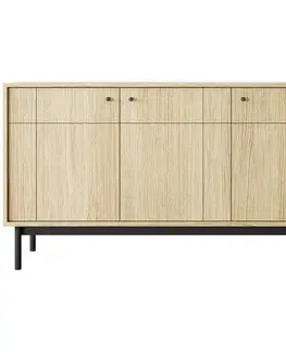 Komody do spálne Komoda Japandi K154 dub linea
