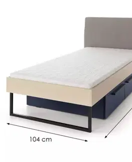 Nábytok Meblar  Jednolôžková posteľ SERGIO SE12 | béžová 90 x 200 cm