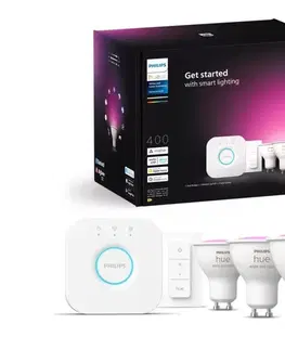 Žiarovky Základná sada Philips Hue WACA 3xGU10/4,2W/230V 2000-6500K + Hue Bridge a stmievací vypínač 8720169254503