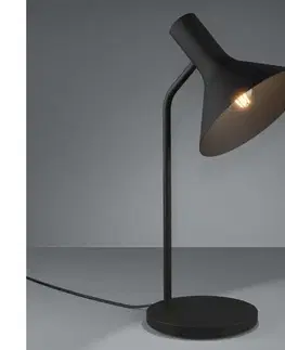 Lampy Eglo 390221 - Stolná lampa MORESCANA 1xE27/28W/230V čierna 390221