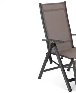 Záhradný kreslá Záhradné polohovacie kreslo hliník / textilen