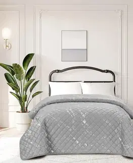 Prehozy na posteľ Prikrývka na posteľ Sofi 2504-7 sivá 220x250 cm