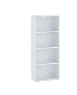 Regály PRAKTIK P4 vysoký regál, biely