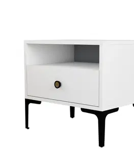 Konferenčné stolíky Nočný stolík Lizbon White