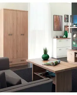 TV stolíky KONDELA Topty Typ 35 2D tv stolík dub sonoma